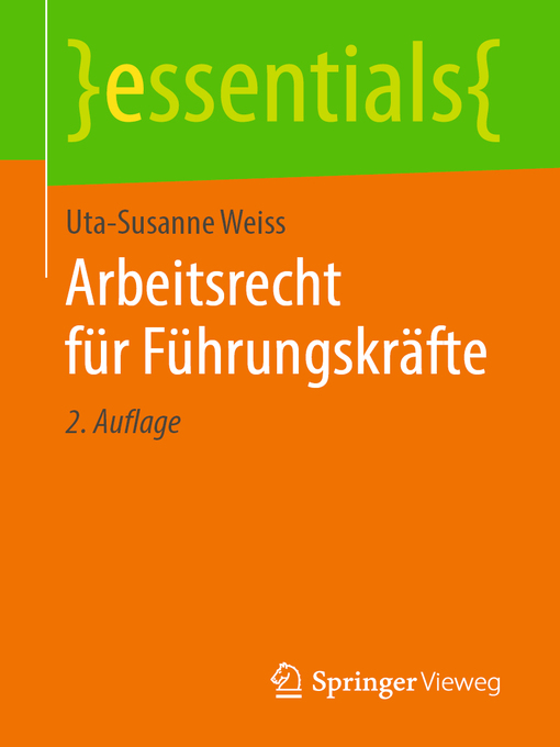 Title details for Arbeitsrecht für Führungskräfte by Uta-Susanne Weiss - Available